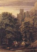 William Turner, A Scene in the vicinity of a Baronial Residence in the reign of Stephen (mk47)